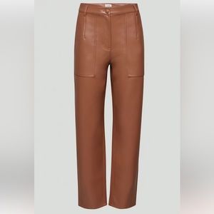 Never Worn Aritzia Leather Nadia Pants.